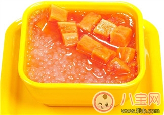 秋燥降火自制椰汁木瓜西米露 媽媽寶寶都愛吃！