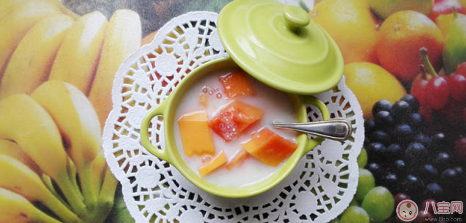 秋燥降火自制椰汁木瓜西米露 媽媽寶寶都愛吃！