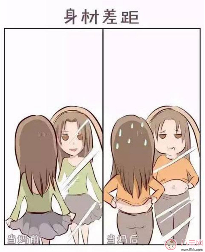 生娃前后對(duì)比漫畫(huà) 當(dāng)媽前和當(dāng)媽后對(duì)比圖片