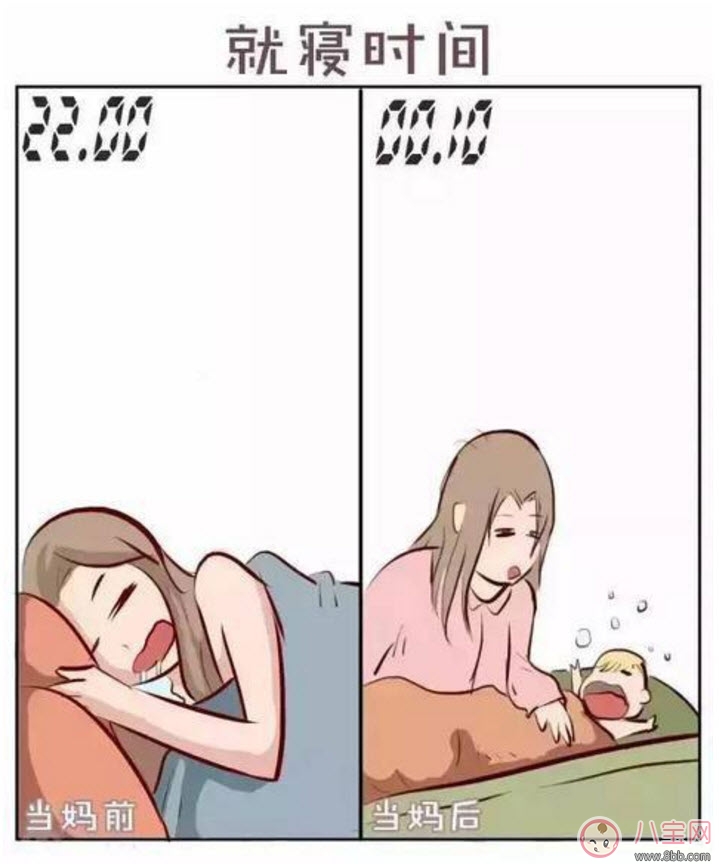 生娃前后對(duì)比漫畫(huà) 當(dāng)媽前和當(dāng)媽后對(duì)比圖片