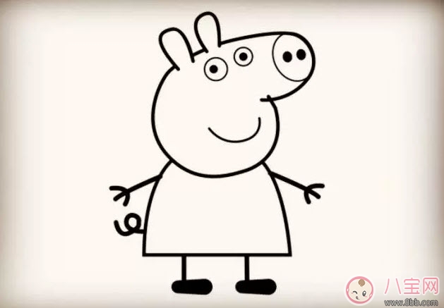 兒童簡(jiǎn)筆畫(huà)小豬佩奇 小豬佩奇的簡(jiǎn)筆畫(huà)
