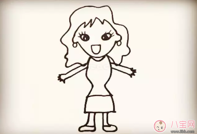 簡單兩筆畫出媽媽 媽媽簡筆畫教學(xué)