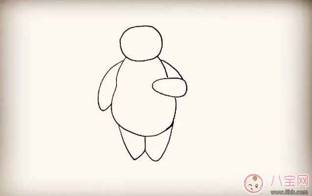 超能陸戰(zhàn)隊大白簡筆畫 寶寶簡筆畫