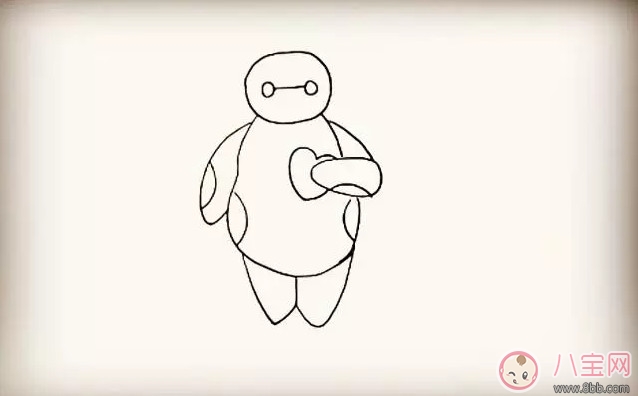 超能陸戰(zhàn)隊大白簡筆畫 寶寶簡筆畫