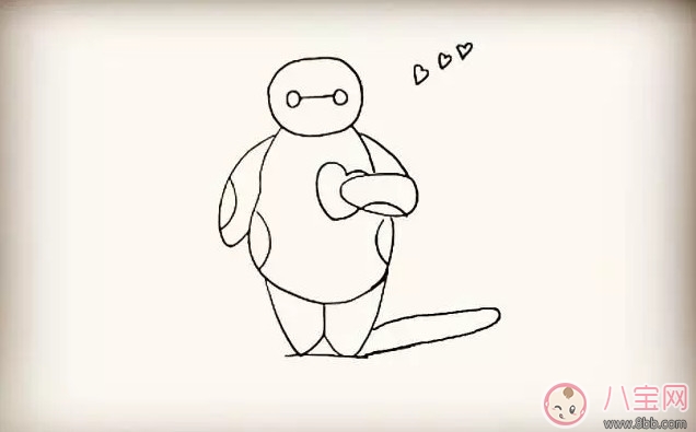 超能陸戰(zhàn)隊大白簡筆畫 寶寶簡筆畫