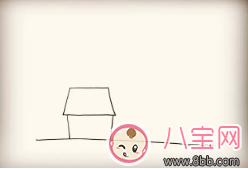 寶寶簡筆畫彩虹屋  這樣畫景色系列彩虹屋