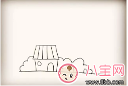 寶寶簡筆畫彩虹屋  這樣畫景色系列彩虹屋