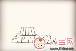 寶寶簡筆畫彩虹屋  這樣畫景色系列彩虹屋