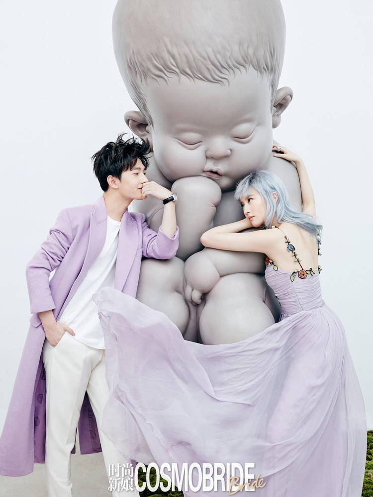 &ldquo;白夜夫婦&rdquo;時尚新娘封面大片 夢幻甜美顏值逆天