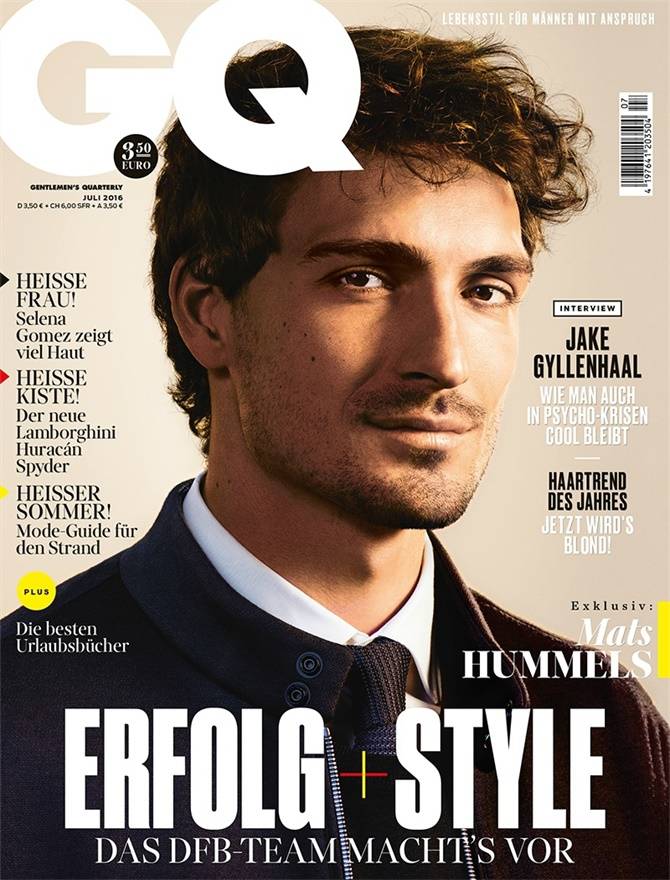 2016德國足球明星登《GQ》封面 盡顯男士成熟魅力