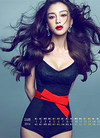 2016年11月冷艷性感美女日歷圖片