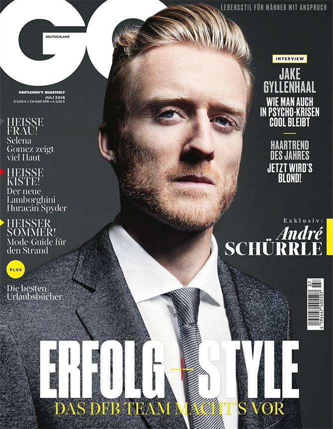 2016德國(guó)足球明星登《GQ》封面 盡顯男士成熟魅力