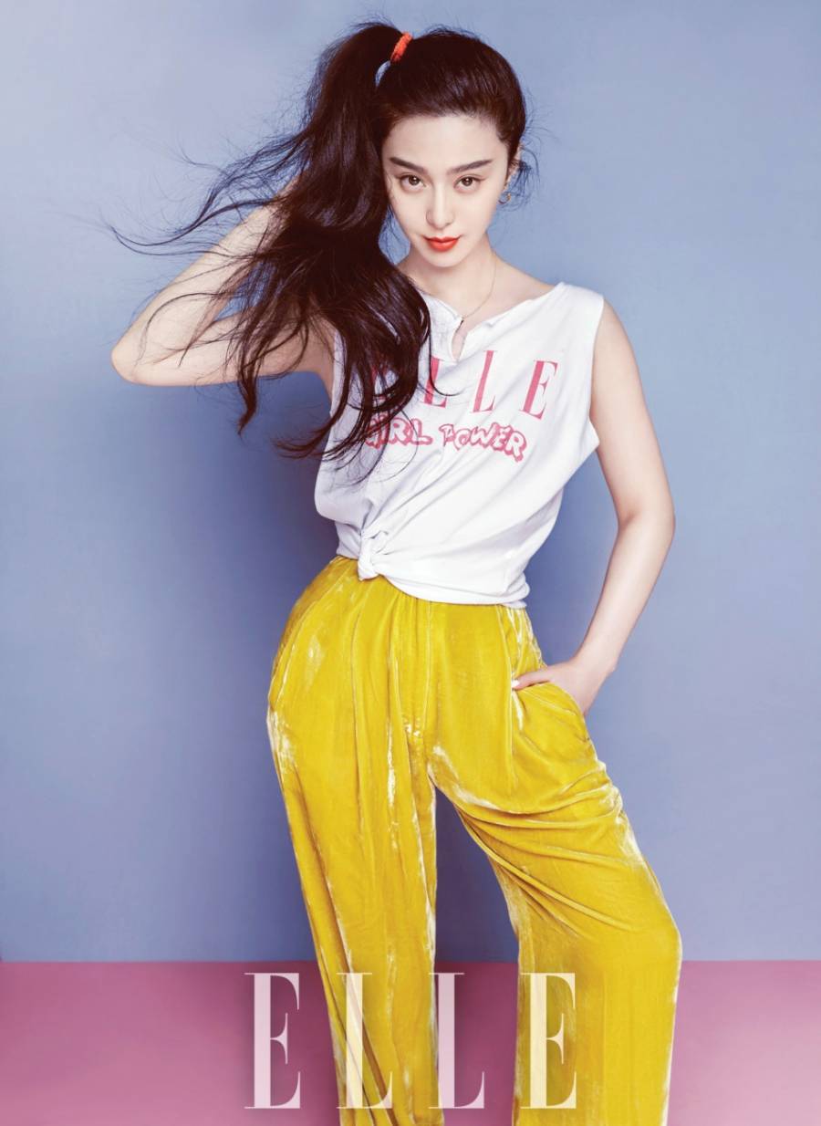 范冰冰雜志封面圖片 抱貓賣萌俏皮可愛