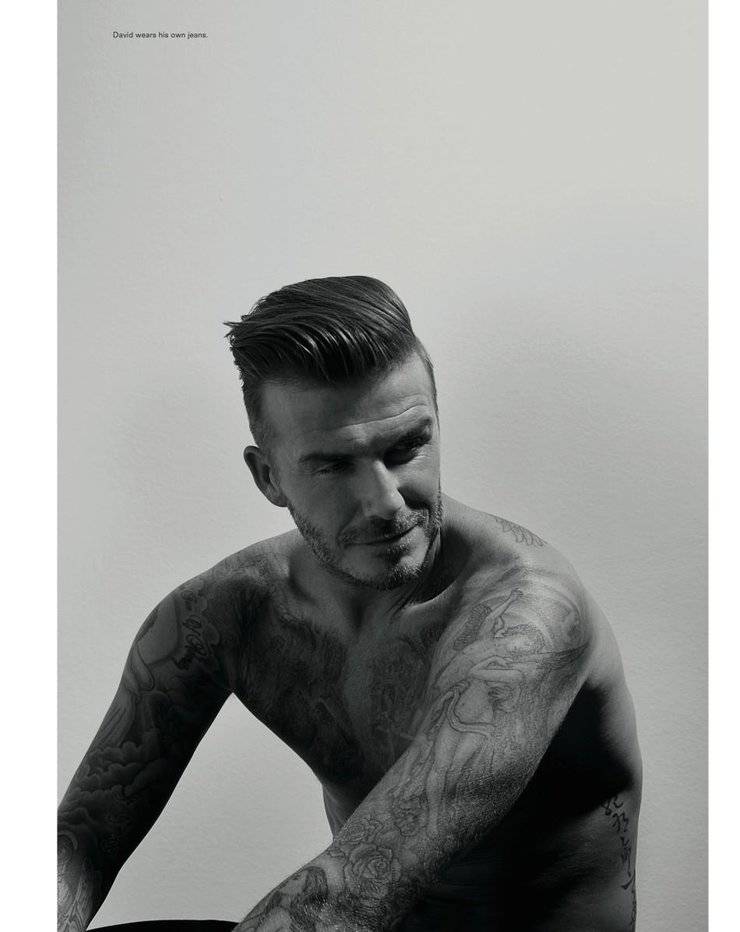 貝克漢姆黑白寫真集 性感半裸演繹完美型男