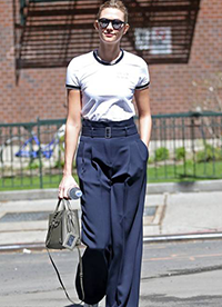 個(gè)小也不怕 高腰闊腿褲讓你胸以下全是大長腿！