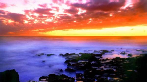 海邊日落唯美圖片 碧海藍(lán)天風(fēng)景宜人