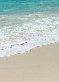 沙灘海浪藍(lán)天高清唯美圖片