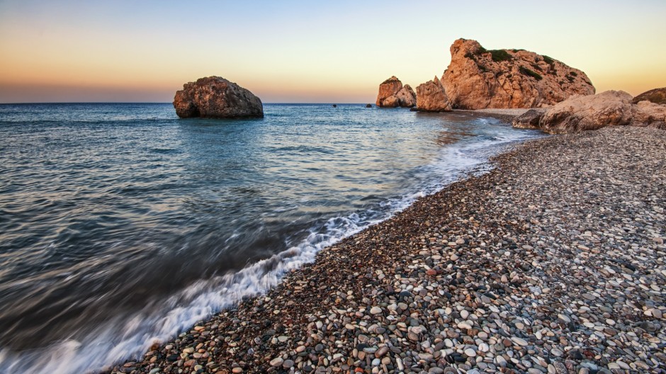 海邊鵝卵石風景圖片大全