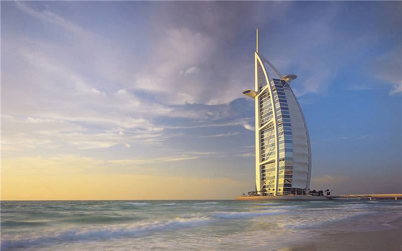 迪拜帆船酒店夢(mèng)幻風(fēng)景素材圖片