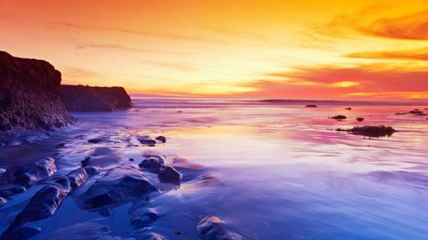 海邊日落唯美圖片 碧海藍(lán)天風(fēng)景宜人