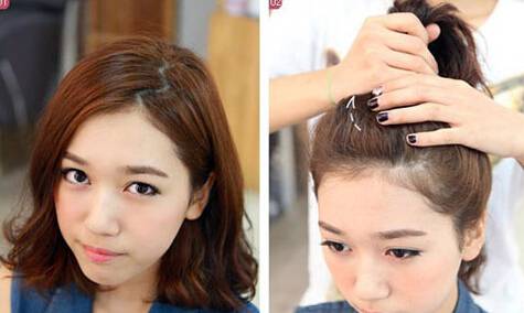 短發(fā)怎么扎丸子頭好看 簡單步驟圖解