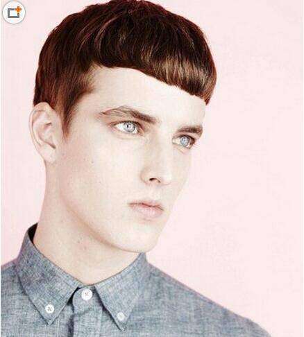 英倫風(fēng)歐美男生定位燙 發(fā)型圖片介紹