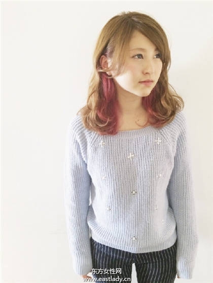 可以甜美也可以個性 日系夢幻內(nèi)側(cè)染發(fā)任你選