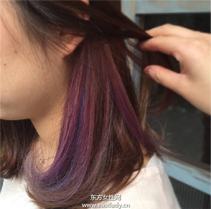 可以甜美也可以個性 日系夢幻內(nèi)側(cè)染發(fā)任你選