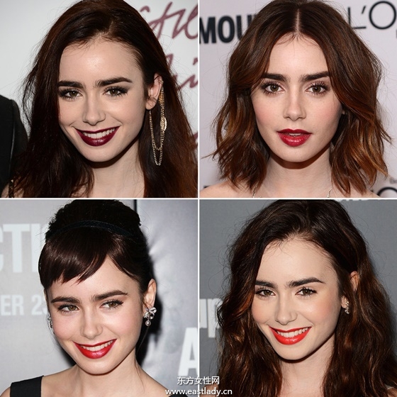 長、短、直、卷全都Hold得住 莉莉柯林斯發(fā)型全紀(jì)錄