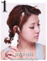 束劉海兒甜甜卷中短發(fā)隨意又不失時尚