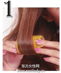 使用卷發(fā)卷打造富有變化感卷發(fā)