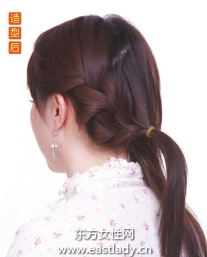 辮子的編法圖解之活波俏皮側(cè)編辮