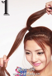 蓬松側(cè)馬尾辮展現(xiàn)甜美十足萌女造型