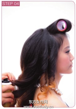 劉海后梳塑造韓式發(fā)型