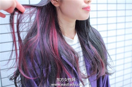 可以甜美也可以個性 日系夢幻內(nèi)側(cè)染發(fā)任你選