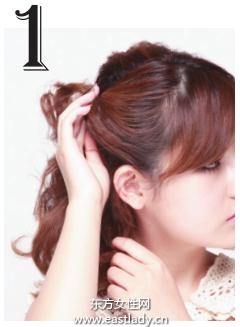 后側(cè)公主盤發(fā)發(fā)型 呈現(xiàn)清晰臉部輪廓