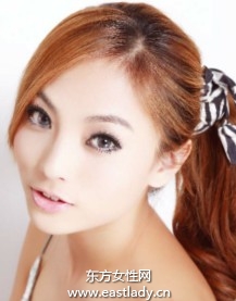 俏皮馬尾側翹辮法造型設計