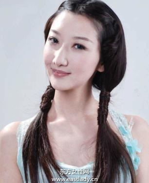 雙排低馬尾發(fā)型設計 塑造鄰家女孩柔美風范