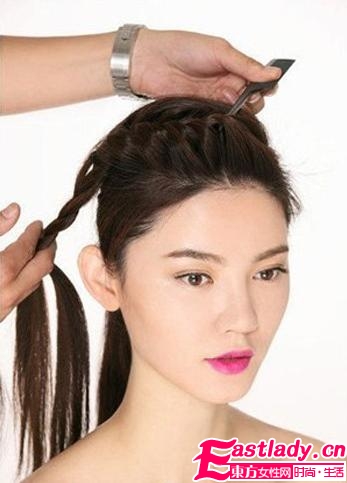 2013新款法式麻花辮的編法大方得體