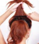 適合圓臉MM的外翻式束發(fā)發(fā)型