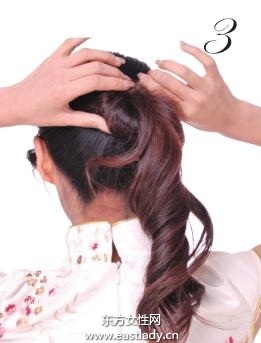 居家時尚盤發(fā)圖解 盡顯南方女子嫻靜