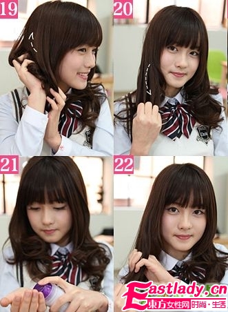 達人示范 少女直發(fā)DIY瞬變青春卷發(fā)