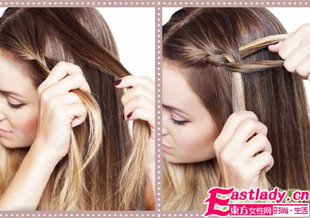 側法式麻花辮的編法步驟編法