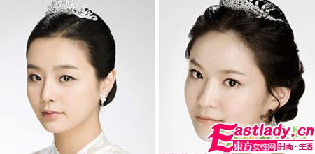 不同韓式盤發(fā)的頭冠搭配推薦