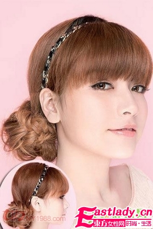 麻花辮側(cè)發(fā)髻怎么做