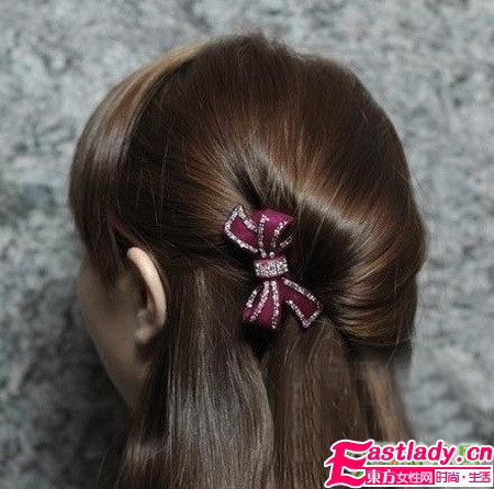 韓式公主鳥窩頭的步驟圖解