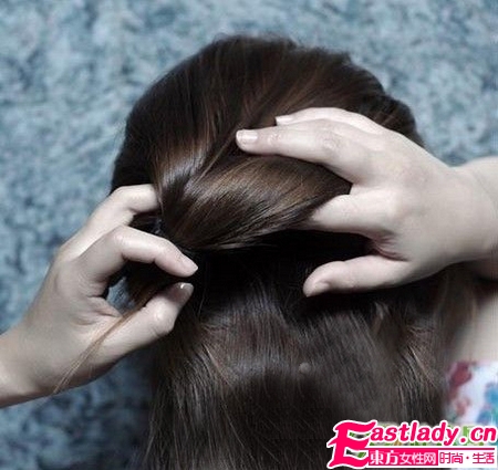 韓式公主鳥窩頭的步驟圖解