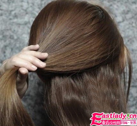 韓式公主鳥窩頭的步驟圖解