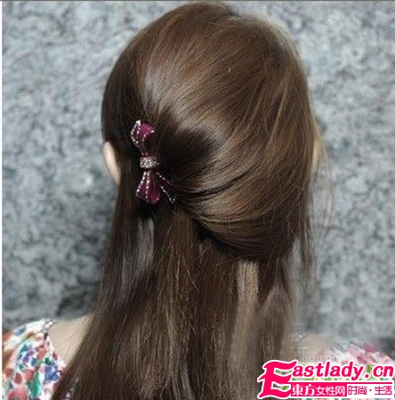 韓式公主鳥窩頭的步驟圖解