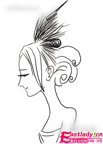 凸顯高貴 婉約韓式新娘盤發(fā)